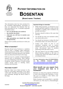 What is bosentan? - Australian Rheumatology Association