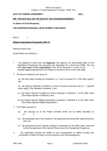 Chapter 3 Funding Agreement Template