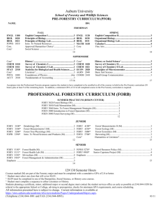 Auburn University School of Forestry and Wildlife Sciences PRE
