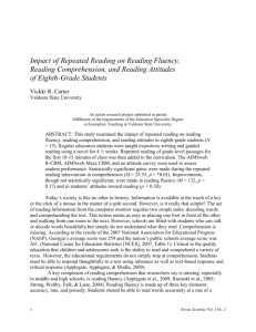 Impact of Repeated Reading on Fluency, Comprehension, and