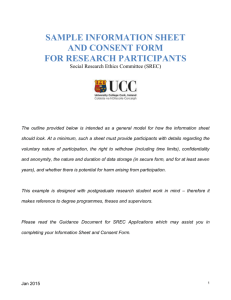 SREC Sample Info Sheet and Consent Form
