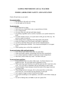 LABORATORY SAFETY AND SANITATION