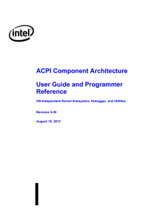 ACPI Component Architecture Programmer Reference