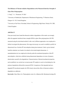 Thomason JL Pure The influence of thermo oxidative degredation