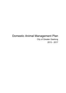 Domestic Animal Management Plan