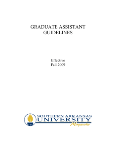 Graduate Assistant Guidelines - Southern Arkansas University
