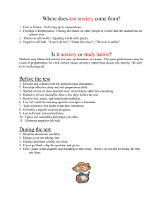 test anxiety handout