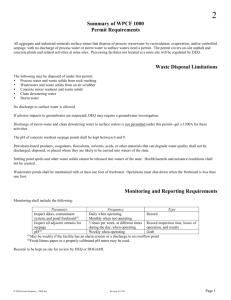 Summary of 1000 WPCF permits - Oregon Department of Geology