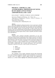 physico - chemical and antimicrobial properties of