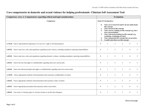 Core competencies in domestic and sexual violence for helping