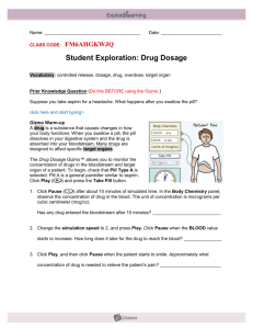 Drug Dosage Lab Worksheet w/Code