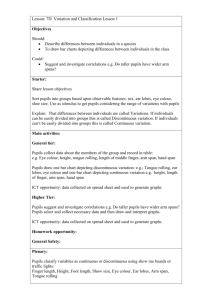 Bucks CC - KS3 Science - 7d Variation and Classification Lesson 1