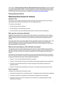 Reformed Rural Zones for Victoria