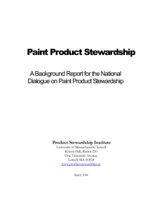 A Background Report for the National Dialogue on Paint Product