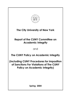 Academic Integrity - Baruch College