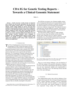 B. Clinical Genomic Statement