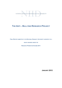 The Anti-Bullying Research Project Report