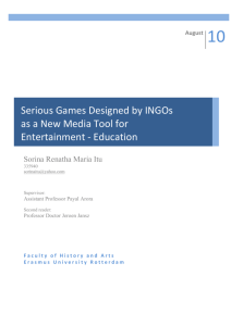 Serious games designed for NGOs as a new media tool for