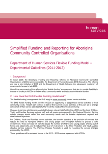 Department of Human Services flexible funding model departmental