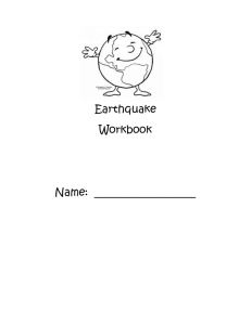 Earthquake Workbook