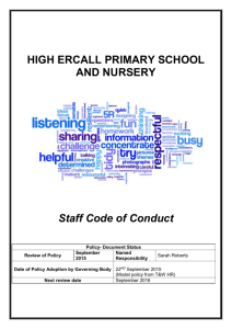 High Ercall Code of Conduct Sept 15