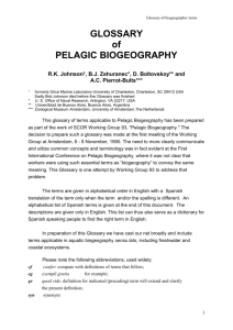 Pelagic Biogeography - Scientific Committee on Oceanic Research