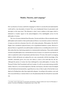 Models, Theories, and Language - PhilSci-Archive