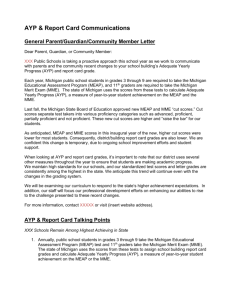 AYP & Report Card Communications General Parent/Guardian