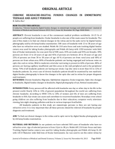 chronic headache-digital fundus changes in emmetropic