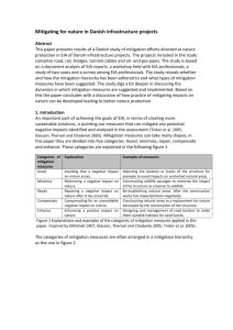 Mitigating for nature in Danish infrastructure projects draft