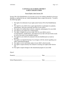 Parents Rights Form - Cainsville RI School District