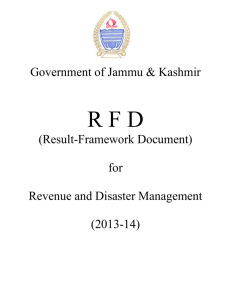 Result-Framework Document for Revenue and Disaster Management