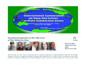 International Symposium on Slow Slip Events