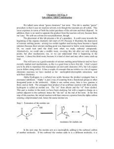 Chem 242 Aldol Condensation