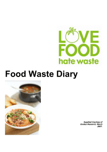 Kitchen waste diaries - Derbyshire County Council