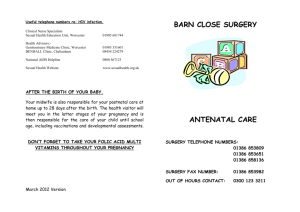 antenatal care - Barn Close Surgery