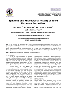 Synthesis and Antimicrobial Activity of Some Flavanone Derivatives