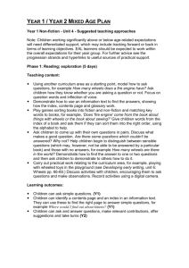 Year 1 Non-fiction - Unit 4 - Suggested teaching approaches