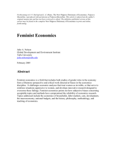 The origins of feminist economics