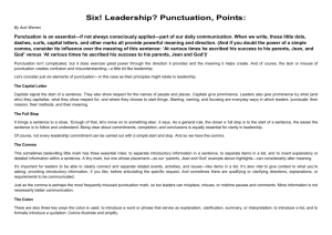 Six Leadership Punctuation Points