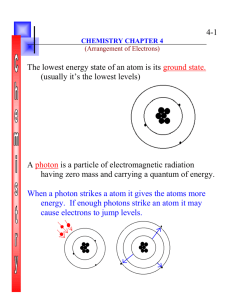 Chapter 4 Arrangement of Electrons