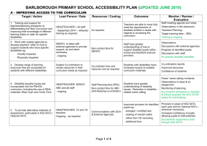 A – IMPROVING ACCESS TO THE CURRICULUM