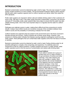 Coliform Bacteria an..