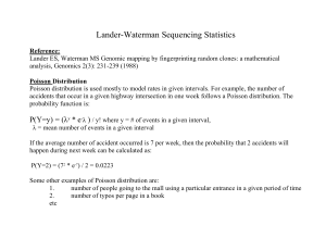 Lander-Waterman Sequencing Statistics