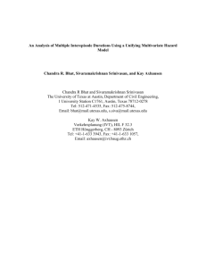 The activity-based approach to travel demand modeling emphasizes