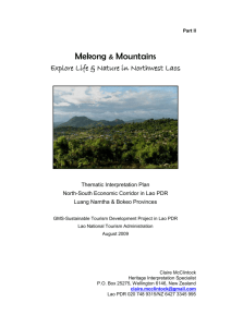Mekong & Mountains - Sustainable Tourism Development Project in
