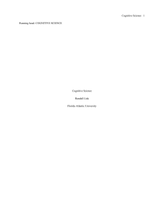 Cognitive Science Term Paper