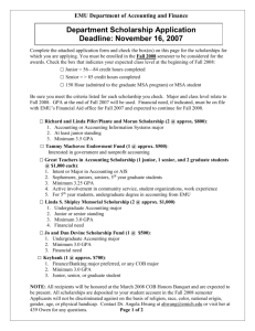 Scholarship Application - Eastern Michigan University