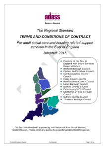 ADASS EASTERN REGION - Suffolk County Council