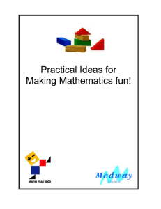 Practical ideas for making maths fun